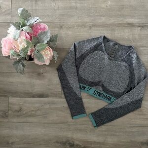 GYMSHARK LONG SLEEVE CROP‎ TOP | SZ L